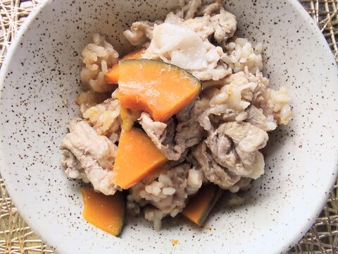 かぼちゃと豚肉の炊き込みご飯